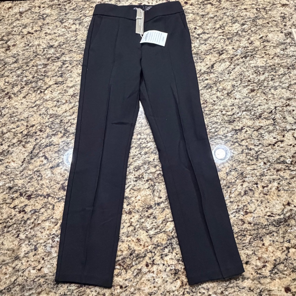 NEW J.Crew Mario Bellucci Italian Fabric Perfecting Pockets Pants Black 2P ws